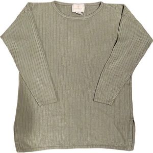 Vintage Express Tricot Ribbed Crew Neck Sweater